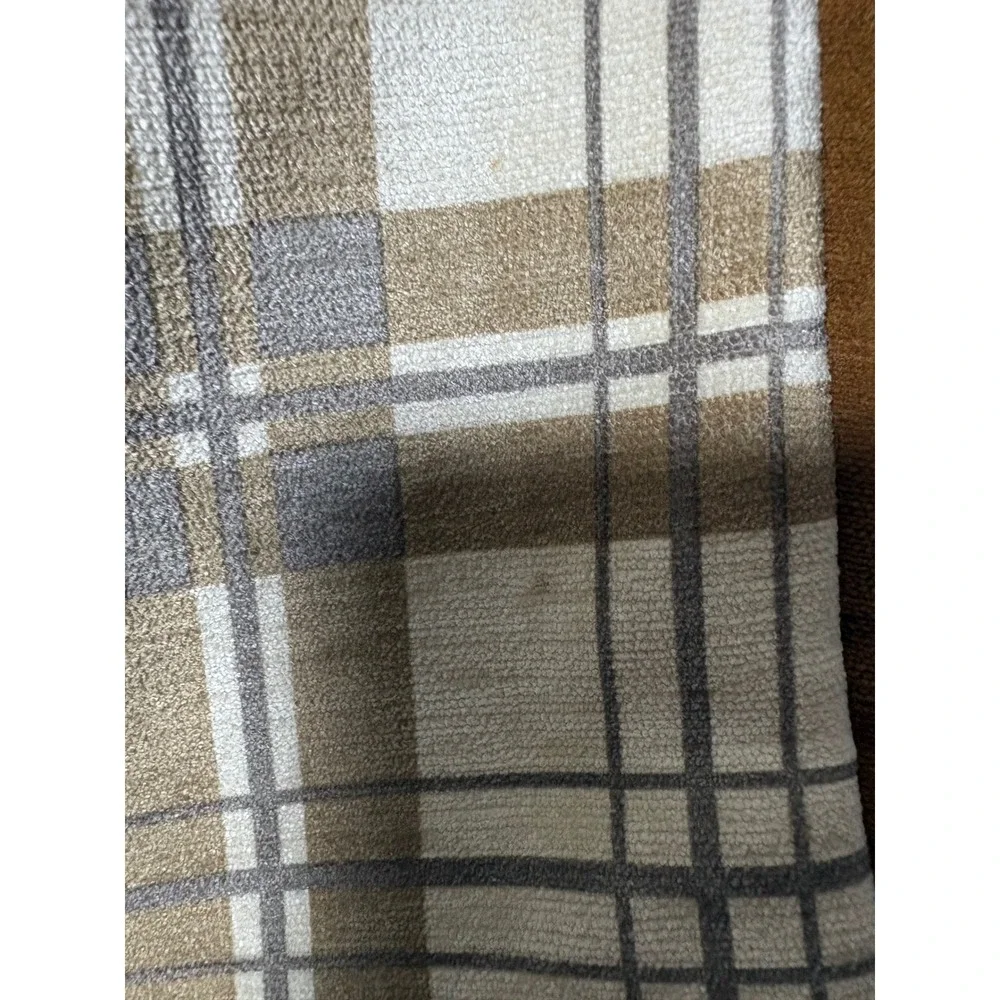 Marriott by P/Kaufmann Balloon Dog Plaid Pillow Cover 16x16 Turquoise Tan